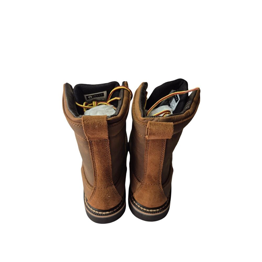 Brand New QLTY Safety Toe - Steel Toe Brown Leather Work Boot Men’s Size 8 - Picture 3 of 7